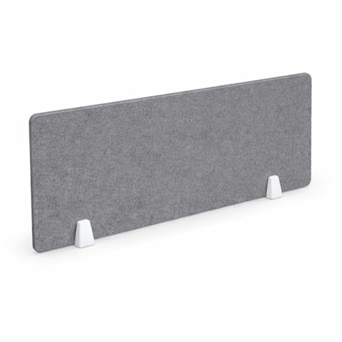 Image of Timber Acoustics Acoustic Desk Divider | Reduce Noise And Visual Distractions | Privacy Panels For Office - Classroom Soundproofing | Table Mounted (16 inch x 24 inch) (Grey, Single)