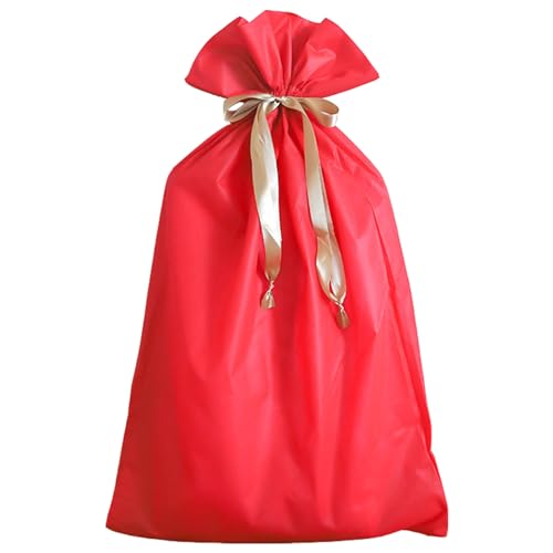 ラッピング袋 ギフトバッグ Mサイズ 特大 大きい 60×100cm ラッピング GiftBag 包装袋 Bluebloodオリジナルギフトバッグ リボン付き 不織布袋 巾着袋 巾着 プレゼント 包装 誕生日 記念日 クリスマス (レッド)