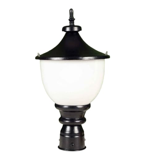 NIKETNUM Samrat Waterproof Gate Light for Outdoor Pillars Black Metal & Polycarbonate Lamps with B22 Holder Garden, Entrance, Boundary Wall, Patio Lighting (1)-image-43