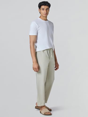 Image of XYXX Zen Cotton Solid Drawstring Pyjamas for Men | Relaxed Fit Lounge Pants with Side Pockets