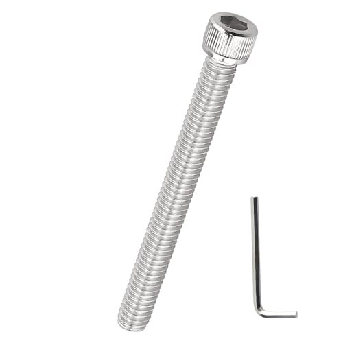 5/16-18 x 4″ Socket Head Cap Screws (10 pcs), 304 Stainless Steel 18/8, Allen Hex Drive, Home Entertainment Furniture Screws, Fayeploo (with Hex Spanner)