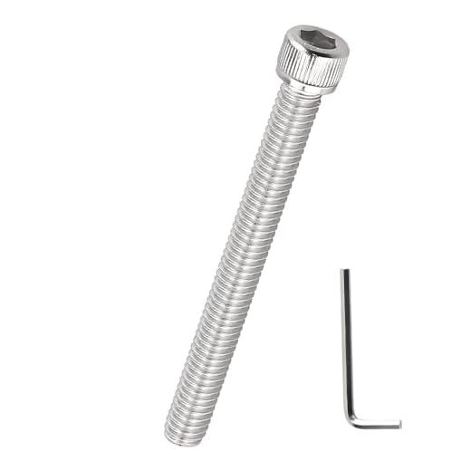 5/16-18 x 4" Socket Head Cap Screws (10 pcs), 304 Stainless Steel 18/8, Allen Hex Drive, Home Entertainment Furniture Screws, Fayeploo (with Hex Spanner)