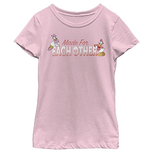 Disney Characters Made for Each Other Girl's Solid Crew Tee