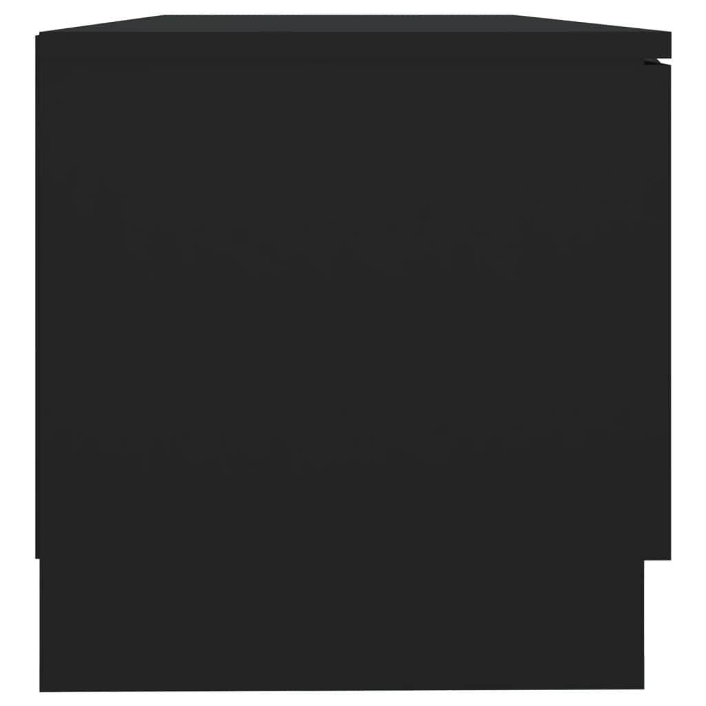 TV-Schrank 2er-Set, Schwarz, 80x35x36,5 cm, Holzwerkstoff, Modernes Media-Center mit Stauraum, für Wohnzimmer und Schlafzimmer