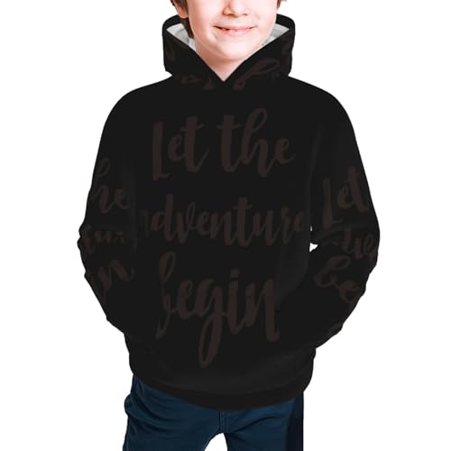 Let The Adventure Begin Kid Hoodies Boys Sweatshirts Girls Pullover with Pocket3