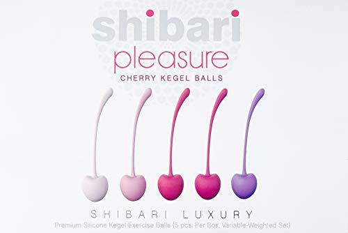Shibari-Cherry-Kegel-Balls-5Piece-Variable-Weighted-Set-to-Exercise-Tone-Pelvic-Floor-Muscles-Made-with-Premium-Grade-Silicone