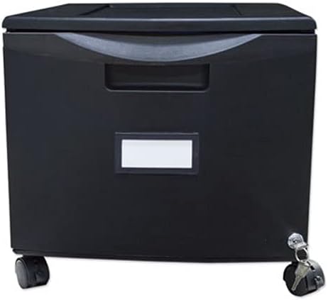 Single-Drawer Mobile Filing Cabinet, 14-34w x 18-14d x 12-34h, Black