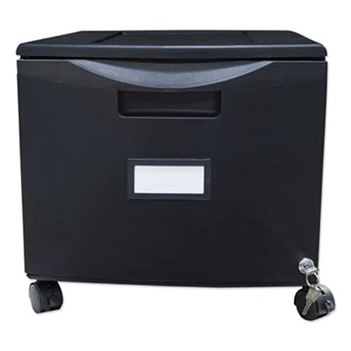 Single-Drawer Mobile Filing Cabinet, 14-3/4W X 18-1/4D X 12-3/4H, Black #TOP12