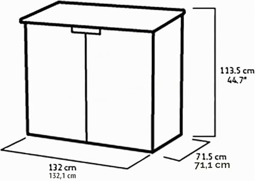 KETER Abri Horizontal Range Poubelle SIO Nova - 880 litres - Noir – vue 3