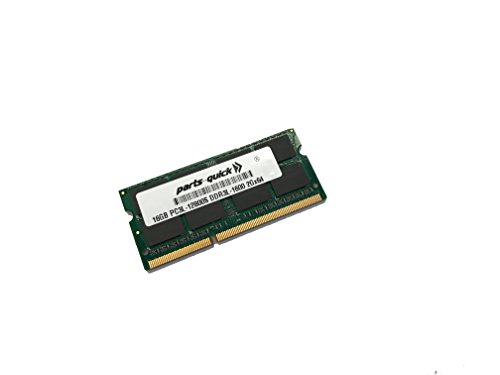 16GB Memory for Lenovo Thinkpad IdeaPad Yoga (5th Gen, 6th Gen i3 i5 i7 only) DDR3L 1600MHz PC3L-12800 SODIMM RAM (PARTS-QUICK Brand)