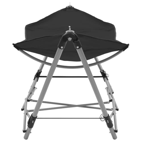 Generico Hamaca con soporte plegable negro, hamacas, 44365