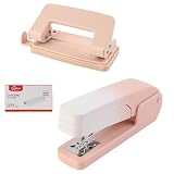 Gansdnek Set D'agrafeuses et de Perforateurs, Perforatrice 2 Trous, Agrafeuse avec 1000 Ag...