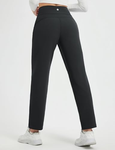 beleaf Women's Fleece Lined Pants High Waisted Golf Pants Winter Warm Thermal Water Resistant Thick Pants Travel Work Casual4