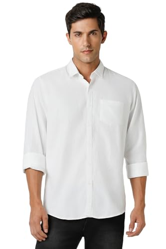 Image of Peter England Men's Solid Slim Fit Shirt