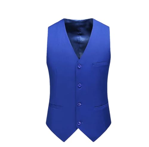 Chaleco de traje slim fit Kiioouu para caballero de boda y negocios
