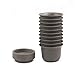 TRUEDAYS 5.9 Inch Plastic Nursery Flower Pots with Pallet Set of 10 Pack, Dark Grey