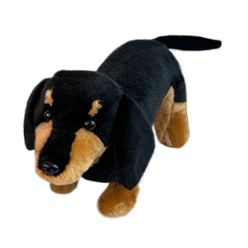 syayw Animal de Peluche de Perro - Tyt de Peluche de Dachshund Suave para Amantes de los | Juguete Suave De Perros De Lindo | Animal de Peluche Realista para Cumpleaños Holiday Desnudo