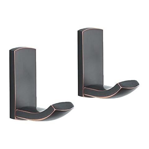BLISSPORTE Bathroom Single Towel Wall Hook Oil Rubbed Bronze Bathrobe Coat Hanger Premium Brass Hand Towel Holder Organizer Heavy Duty Kitchen Lavatory Closet Hat Handbage Hanging Rack (2-Pack) Cover