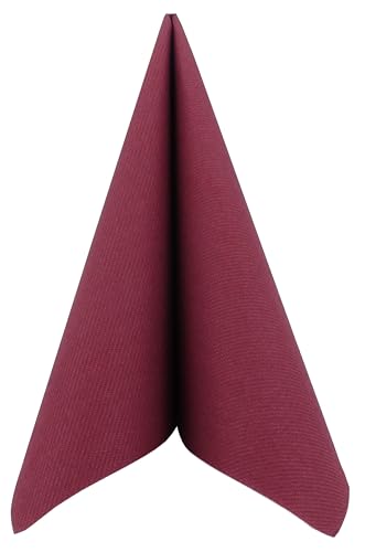 APARTina Servietten stoffähnlich aus Airlaid - UNI, stoffähnliche Serviette Hochzeit Hochzeitsservietten hochwertig, perfekt für verschiedene Anlässe 50 Stück (Berry, 40 x 40 cm)