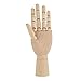 Produktbild Akozon Holz Hand Skulptur Schaufensterpuppe Holz Frauen Künstler Modell Gelenkig Artikuliert Mannequin exakt gegliederten Fingern Flexiblen Gelenken für Zeichnung Ausstellung