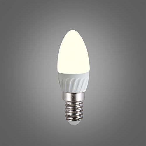 MiniSun Thermal Plastic 5w High Power Dimmable LED SES E14 40w Replacement Frosted Opal Candle Bulb - 3000K Warm White