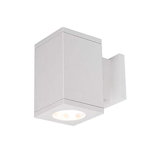 WAC Lighting DC-WS05-N835S-WT Cube Architectural 5" LED Outdoor Wall, 25 Degrees Narrow Beam, Straight up and Down, White