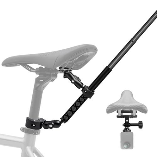 Bike Tail Mount Kit with 47 Invisible Selfie Stick compatible for DJI OSMO 360/OSMO NANO/Action 5 4 Dual Bicycle Handlebar Clamp compatible for Insta360 X5 for Bike Motorcycle UTV Vlogging Shooting