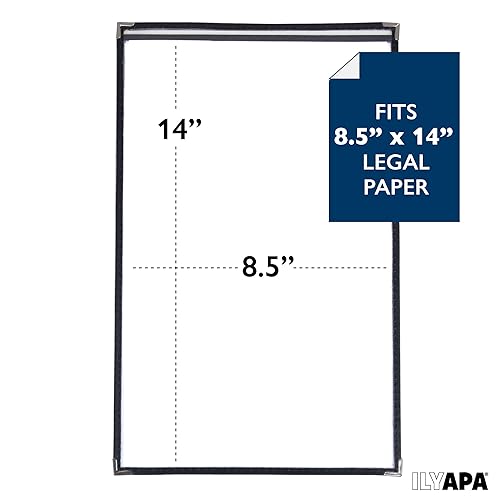 Image of Ilyapa Clear Menu Covers, 8.5x14 Inch - 30 Pack, 2-View Single Page Design | Durable PVC Plastic Sheet Protector, For Restaurant Menu Display, Double-Stitched Edges