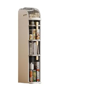 LZGG フロアスタンド収納ラック 狭いスペース収納 引き出し式キャビネット 防水プラスチック 多機能 防湿・防塵 強力な耐荷重 (4階です,A)