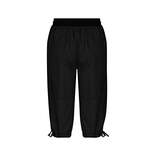 Capri Cargo Pants For Women High Waist Casual Loose Fit Work Capris Lightweight Quick Dry Hiking Joggers Crop Pants #TOP4