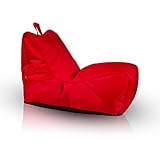 ecopuf flavio puff poltrona sacco chaise longue in poliestere pouf a sacco con tasca portaoggetti e maniglia pouf poltrona relax da interno e esterno poltrona a sacco imbottitura in polistirolo