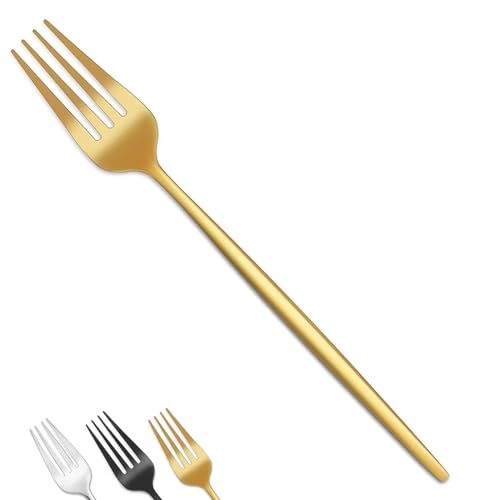 Bestdin Gabeln12 Stück, Edelstahl Gabel Set 20cm(8 inch), Matgold Gabeln, Tafelgabeln, Besteck Gabeln Geeignet für Hause/Restaurants/Partei,...