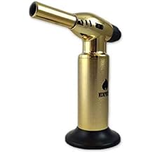 NEWPORT ZERO Jumbo Series 10" Butane Torch Refillable Kitchen Torch Lighter with Safety Lock and Adjustable Flame for Desserts, Creme Brulee, BBQ and Baking, Bartending Gold