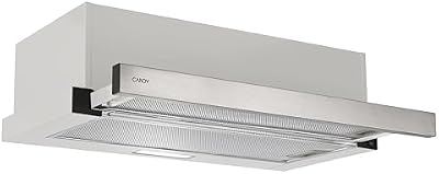Candy CBT6130/3X, Campana Telescópica 60 CM, 2 Niveles de Potencia, 125W, 264M3/H, Filtros de Carbono, Panel Aluminio Antigrasa, Iluminación LED, 53/60DB, Acero Inoxidable