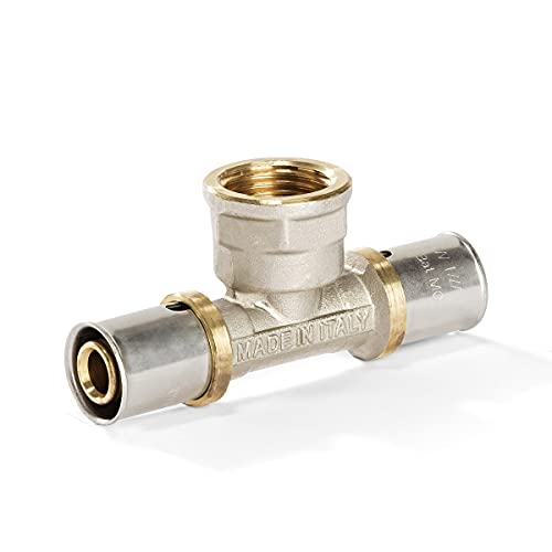 H2O-Flex® 16er Pressfitting T-Stück mit 1/2 Innengewinde für Verbundrohr 2,0mm DVGW Aluverbund - Rohr 16 x 2,0mm Mehrschichtverbundrohr