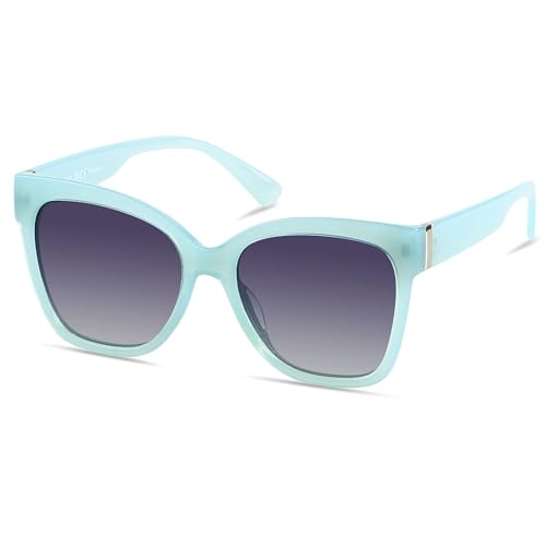 LYZOIT Trendy Oversized Cat Eye Polarized Sunglasses for Women Big Large Cateye Sun glasses (Option 4)