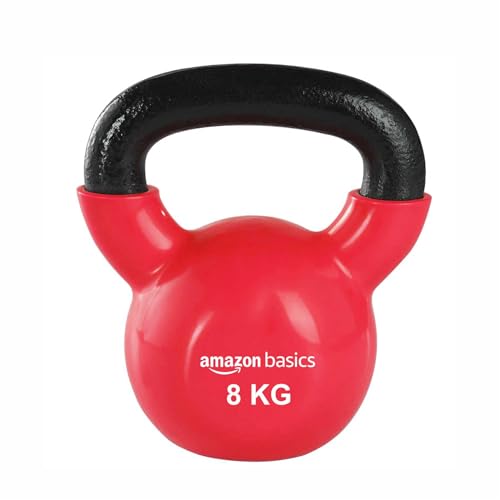 Amazonbasics Vinyl Coated Solid Kettlebell for Gym Exercises