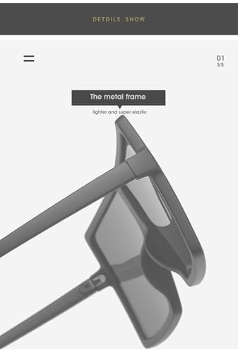 Fashion Designer Women Sunglasses Oversized Flat Top Square Frame Retro Gradient Lens4