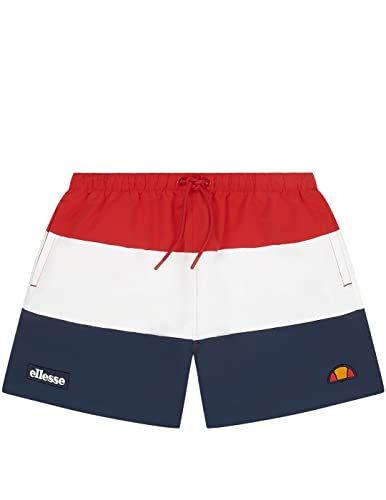 ellesse Herren Cielo Boardshorts, Rot/Marineblau/Weiß, S EU