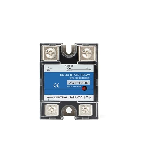 Relais à semi-conducteurs SSR monophasé 10DD cc-cc 3-32VDC vers 220VDC