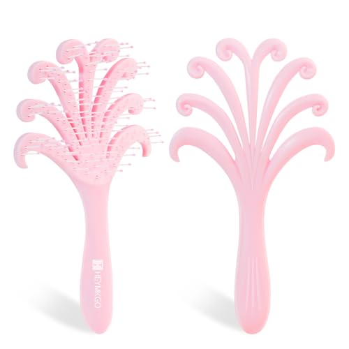 HEYMKGO Cepillo Desenredante Para Mujere, Hombre, Niño - Pelo Antitirones Para Rizado, Liso - Diseño Pulpo Único