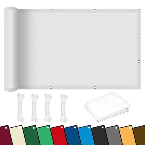 Voile d'ombrage rectangulaire blanc 3.5x5 m résistant intempéries