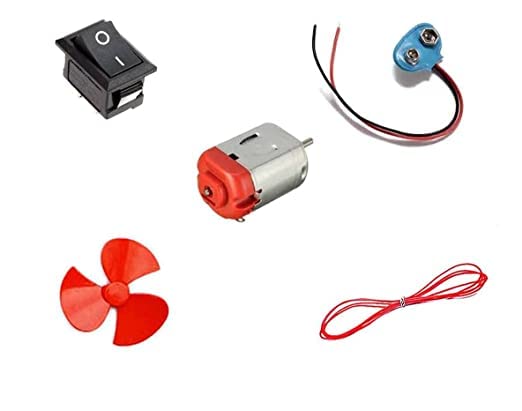 S P DC Motor Combo Pack with 1 DC Motor,1 Fan,1 Battery with Snapper, Rockerswitch, Connection Wires (B0BDKQSXPB) Amazon Price History, Amazon Price Tracker