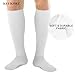 KEUKORZ 3 Pair White Youth Atheli Socks Non-Slip Long Baseball Socks for Youth Sports
