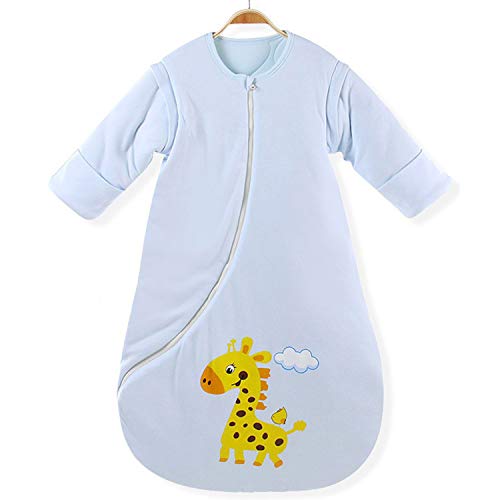 Es Tong Baby Infant Cotton Blankets Sleeper Gowns Toddler Wearable Blankets Long Sleeves