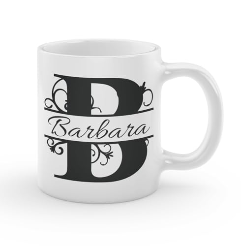 Personalised Mug with Name & Initial – Custom Printed Initial Ceramic Coffee Cup – Perfect for Valentine,Tea, Birthday, Wedding, Mother's Day and Xmas Gift – Stylish Mug for Men, Women Mugs – 11oz - Image 2