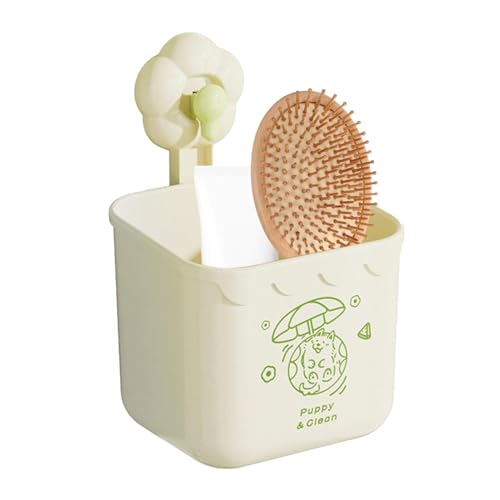 Samuliy Soporte para caja de pañuelos de pared, soporte para pañuelos de pared sin perforación, dispensador de toallitas sin perforación, soporte para caja de pañuelos de baño, caja de almacenamiento