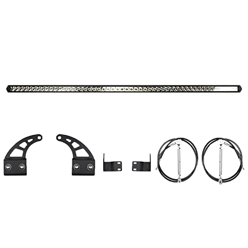 新型スズキジムニー リムライザーキット JB64 ジムニーシエラJB74 ジャングルプロテクター 障害物除去ロープ 林道 サブライン フード保護 ブラケット 外装パーツ アクセサリー カスタム専用設計 (ホワイトランプセット)