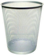 Q-Connect Waste Basket Mesh Silver KF00849 - 834-3698