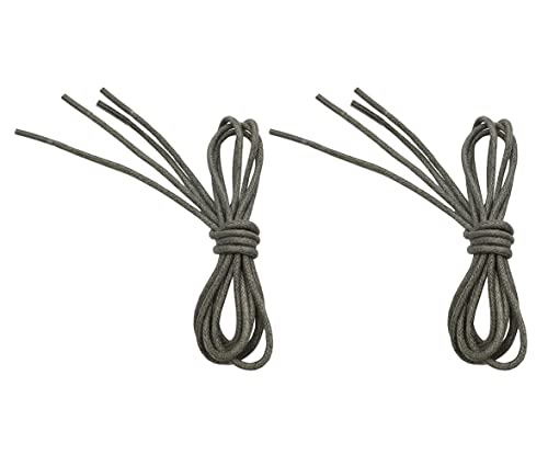 Image of VSUDO Waxed Round Dress Shoelaces, 1 /8 inch Thick Shoe Laces for Oxford or Dress Shoes (2 Pairs)
